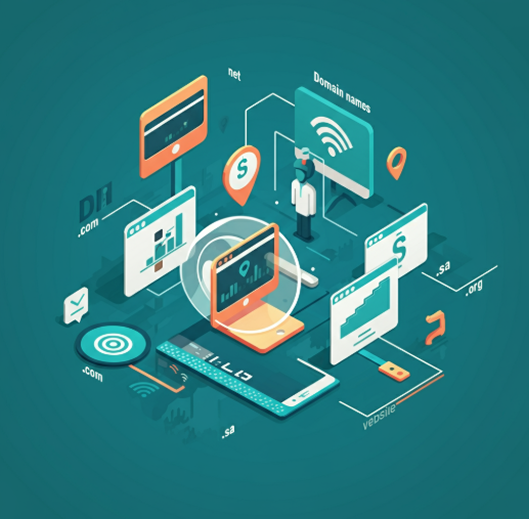 An image to show how does the domain link the device with the internet 